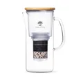 Lotus Vita Wasserfilter Glaskanne Enya mit Bambusdeckel 1,4L