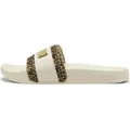 Puma Damen-Badepantolette Leadcat 2.0 Animal Flair Schwarz-Gold-Weiß, Farbe:schwarz, UK Größe:8 - Braun/Creme - 42