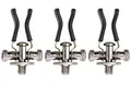 Zite Fishing Rutenhalter Set - 3 Stück Verstellbare Rutenauflagen - Aluminium Butt Grips Karpfen-Angeln & Mehr