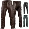 RadMasters Motorradhose GW860 Stylish Biker Lederjeans aus Büffelleder braun 56/2XL