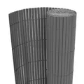 Gartenzäune doppelte 90 x 300 cm PVC Grau