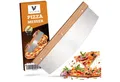 Villkin Pizzaschneider, Pizzamesser, Cutter, Wiegemesser, Kräutermesser (32cm), gerader, schneller Schnitt, nicht nur für Pizza geeignet