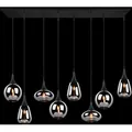 Trio 317000832 Pendelleuchte Lumina 8x40W | E14 - höhenverstellbar, schwarz, chrom