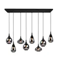 Trio Lighting Hängeleuchte Lumina Pendelleuchte Deckenlampe 8-flmg E14 schwarz