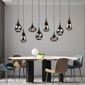 Pendelleuchte Hängelampe Esstischleuchte Glas Wohnzimmerlampe 8 flammig Chrom