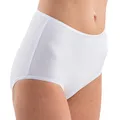 HERMKO 1150 5er Pack Damen Maxi-Slip aus 100% Bio-Baumwolle, Farbe:weiß, Größe:36/38 (S)
