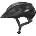 ABUS Rennradhelm Macator - sportiver Fahrradhelm für Einsteiger - auch für Zopfträger/-innen - für Damen und Herren - Schwarz Glänzend, , Grö... - Schwarz