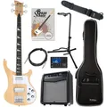 Rocktile Pro RB-400N Lumberjack E-Bass Natur Super Set