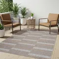 TAPISO Melissa Teppich Outdoor Braun Grau Beige Modern Flachgewebe Indoor Wohnzimmer Küche Kurzflor Sisaloptik Balkon Terrasse ÖKO-TEX 160 x 230 cm