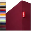 r-up Spannbettlaken Beste 90x200 bis 220x240cm erhältlich! 230 g/m2, Baumwolle, Gummizug: fest eingenähtes dauerelastisches Rundumgummi, (1 Stück), (200x220-220x240, 15-35cm Matratzenhöhe, bordeauxrot) rot 200 cm x 240 cm