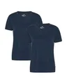DANISH ENDURANCE 100% Merino Shirt Damen, Geruchsresistentes Tshirt, 2er-Pack, Dunkles Marineblau, L