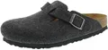 Birkenstock Classic Boston Wollfilz 160373, Clogs, Schwarz (Anthrazit 2075), 36 EU (3.5 UK)