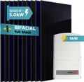 SUNNIVA® 5.0 kW Solaranlage, 10x 500 W Solarmodule Fullblack Bifacial, Wechselrichter SolarEdge SE5K (3-phasig)