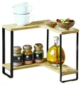 KESPER Eckregal 2 Etagen Küchenregal Küchen-Regal Gewürzregal Etagenregal Ablage