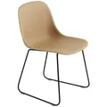 Muuto Fiber Side Chair, sled base, ochre / schwarz