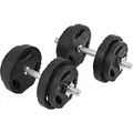 GORILLA SPORTS® Kurzhanteln 2er Set 20/30 kg – Verstellbare Hanteln mit Hantelscheiben 30mm aus Kunststoff, Standard oder Gripper, Kurzhantelset mit Hantelstangen & Sternverschlüssen