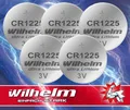 5 x CR1225 WILHELM Lithium Knopfzelle 3V 52 mAh ø12 x 2,5 mm Batterie DL1225