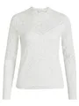 Vila Clothes Damen VISTASIA L/S LACE TOP-NOOS Langarmshirt, per Pack Weiß (Cloud Dancer Cloud Dancer), 38 (Herstellergröße: M)
