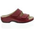 BERKEMANN Berkemann Daria, weinrot, Glattleder, Klettverschluss, Weite E-H 1002- Pantolette rot 42 EU