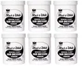 6 X Schwarz & Weiß Friseur Pomade Fro Lang Halter Kontrolle Ultra Weiß