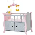 Teamson Kids Puppenbett, Grau, Holzwerkstoff, 31x79x57 cm, Spielzeug, Kinderspielzeug, Puppen & Puppenzubehör, Puppenzubehör