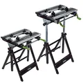 2 x TRUTZHOLM Werkbank klappbar höhenverstellbar – Premium Multifunktionswerkbank aus Alu/Stahl, 7-Fach verstellbar, 100 kg Tragkraft, mobiler Arbeitstisch für Werkstatt & Hobby