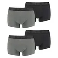 PUMA 4 er Pack Short Boxer Boxershorts Men Pant Unterwäsche kurz 100000884, Farbe:008 - Dark Grey Melange/Black, Bekleidungsgröße:M