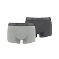 PUMA 2 er Pack Short Boxer Boxershorts Men Pant Unterwäsche kurz 100000884, Farbe:008 - Dark Grey Melange/Black, Bekleidungsgröße:M