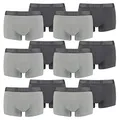 PUMA 12 er Pack Short Boxer Boxershorts Men Pant Unterwäsche kurz 100000884, Farbe:008 - Dark Grey Melange/Black, Bekleidungsgröße:M