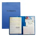 Arzttasche, Arztmappe DlN A6 (105 x 148 mm) Kunststoff blau