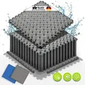 Pool Bodenschutzmatte Anthrazit - 12 Stück Unterlegmatte für Pool & Planschbecken Poolmatte Bodenmatte Outdoor Poolunterlage Bodenschutz Matten