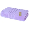 Lavea® Saunatuch XXL 80 x 220 cm, Bali Saunahandtuch Damen und Herren, extra großes Badetuch aus Baumwolle, Handtuch Sauna Baden Duschen, 100% GOTS Bio-Baumwolle, Premium Frottier, Flieder