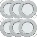 6er Set Modul LED Einbaustrahler | Flach | 5W | 230V | Loch = 55-65mm | ET=28mm