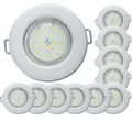 SMD LED Modul Einbauspots | Flach | 10 Stück | 5W | Weiss | Rund | Starr | Hell