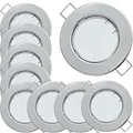 9er Set Modul LED Einbaustrahler | Flach | 5W | 230V | Loch = 55-65mm | ET=28mm