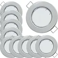 10er Set Modul LED Einbaustrahler | Flach | 5W | 230V | Loch = 55-65mm | ET=28mm