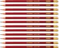 STABILO Swano, Bleistift rot mit Radiergumme 12 St, 12 Stück