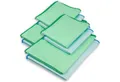 ELEXACLEAN Fenstertuch streifenfrei Scheibentuch Mikrofasertuch (Mikrofaser, Set, 8-tlg., 60x40cm & 40x30cm, grün/blau, streifenfrei ohne Chemie nur mit Wasser)