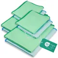 ELEXACLEAN Mikrofaser Fenstertücher streifenfrei (8 Stück, 60x40 cm & 40x30 cm)
