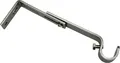 Träger GARDINIA "Memphis", silber (edelstahlfarben), Gardinenstangenhalterungen, Träger, Serie Einzelprogramm Memphis Ø 16 mm