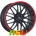 Barracuda Voltec T6 mattblack PureSports / Color Trim rot - DS10 8x19" ET28 L...