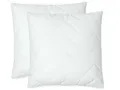 ZOLLNER 2er Set antiallergisches Kopfkissen mit Zick-Zack-Steppung in 40x40 cm - Polyesterfüllung - atmungsaktiver Bezug aus Mischgewebe - waschbar bis 95°C - Hotelqualität