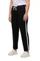 Ulla Popken Damen große Größen Übergrößen Plus Size Jogginghose, Elastikbund, Seitenstreifen schwarz 62+ 798285100-62+