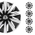 Sparco SPC1491BKSV Satz Radzierblenden Lazio 14-Zoll Schwarz/Silber