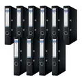 Premium Ordner Schmal 10er Pack/DIN A4 / 5 cm / 10 Stück/Schwarz/Kunststoffbe...