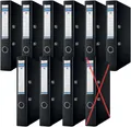 Set mit 9 A4-Ordnern DONAU Premium PP Schwarz