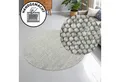 OTTO home Wollteppich Wolly, rund, Höhe: 14 mm, Wolle, handgewebt, Handweb Teppiche, Wohnzimmer, Schlafzimmer