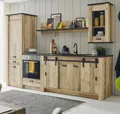 Furn.Design Küchenzeile Stove, in Used Wood, mit Schiebetüren