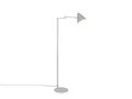 meineWunschleuchte Retro Stehlampe mit Schwenkarm aus Metall Hellgrau, Höhe 126,5cm