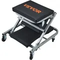 VEVOR 2 in 1 KFZ Werkstatt Rollbrett Werkstattliege, Montageliege Werkstatthocker 915 x 415 x 128 mm Montagerollbrett Sitz, Stahl + Vinyl 360°